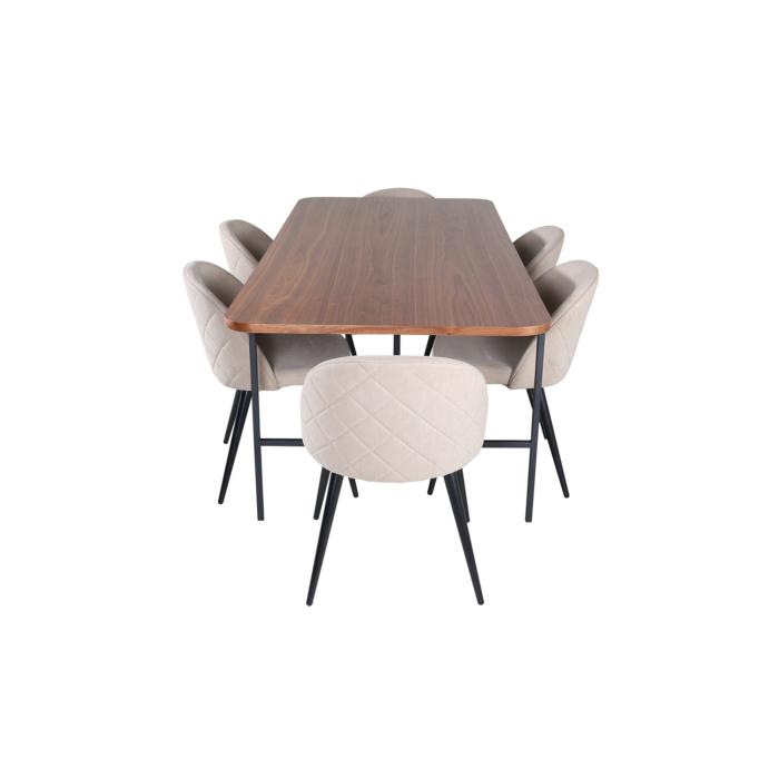 Rektangulär matgrupp Uno, Velvet