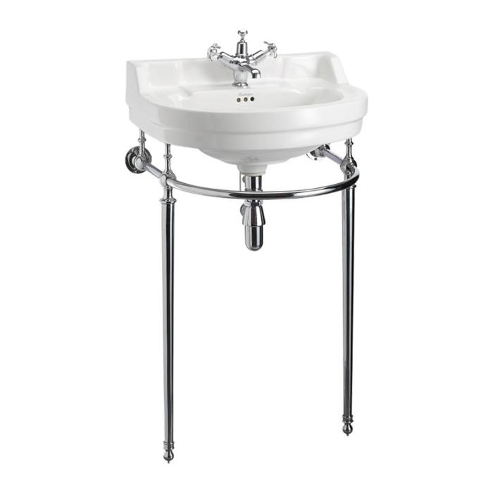 Tvättställ Edwardian Rundat 56 cm 1 Blandarhål med Ställning