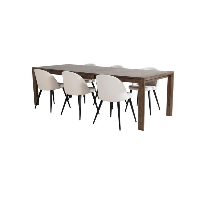 Rektangulär matgrupp Slider, Velvet