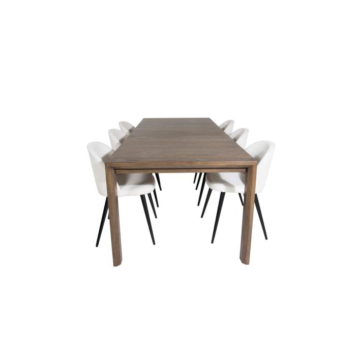 Rektangulär matgrupp Slider, Velvet