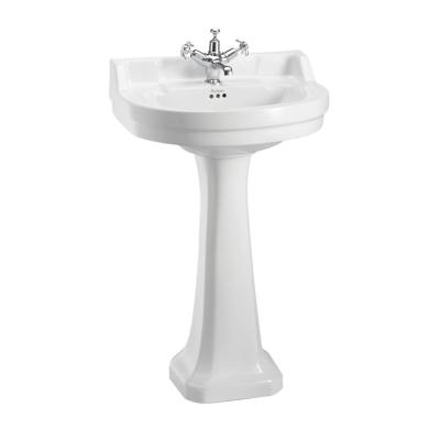 Tv&auml;ttst&auml;ll Edwardian Rundat 56 cm 2 Blandarh&aring;l med Piedestal