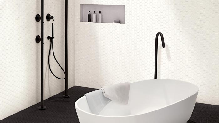 Mosaik Hexa White Matt 4,3x3,8