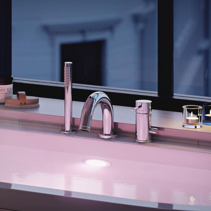 LED-belysning med Ljusterapi RGB för Hörnplacerade Badkar från Nordhem