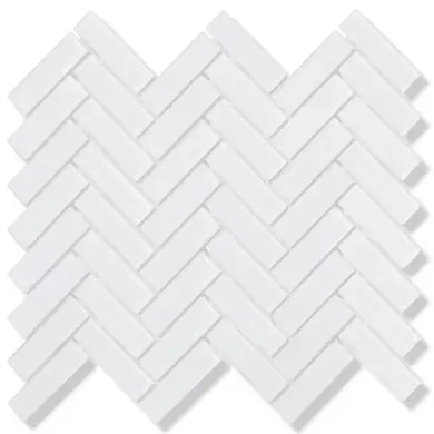 Mosaik Harringbone Vit Blank 2,2x7,2