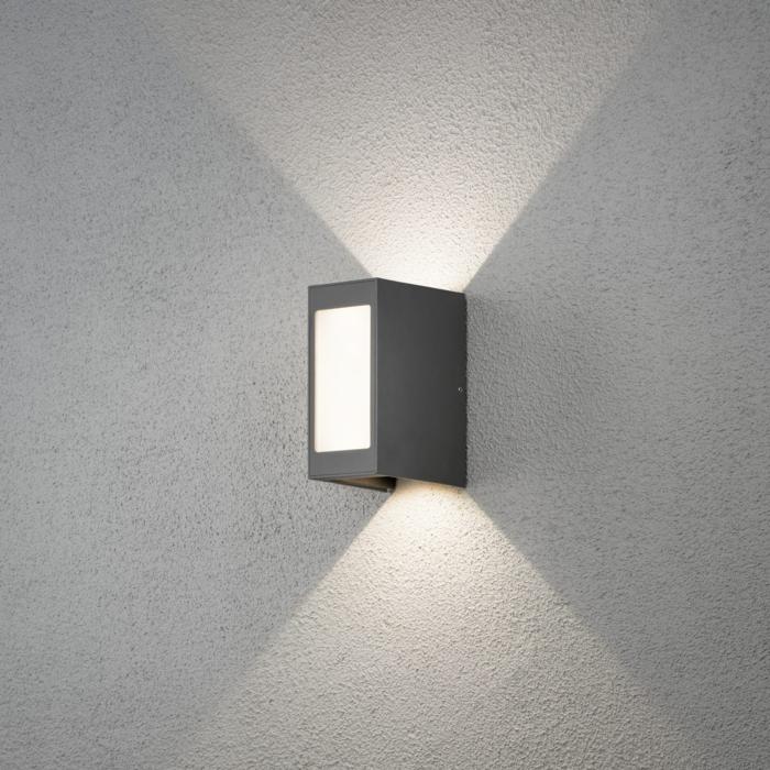 Vägglampa Ute Cremona HP-LED 3x3W Mörkgrå 8 cm