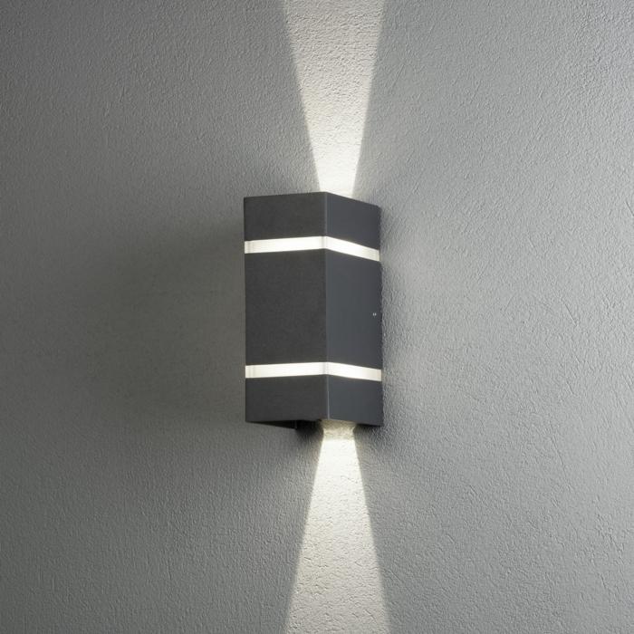 Vägglampa Ute Cremona HP-LED 2x3W Mörkgrå