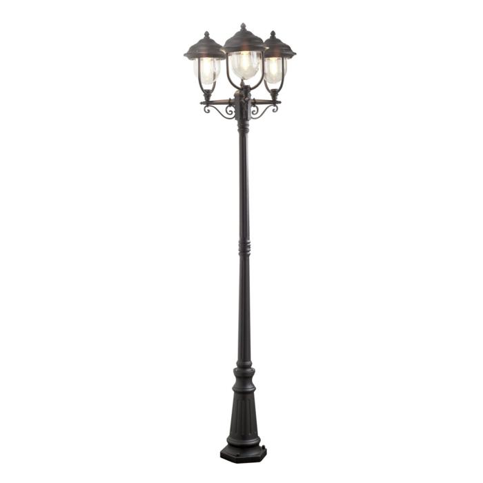 Lyktstolpe Parma 3-arm E27 2.18m
