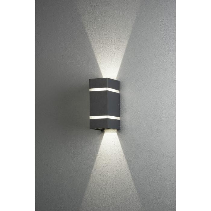 Vägglampa Ute Cremona HP-LED 2x3W Mörkgrå