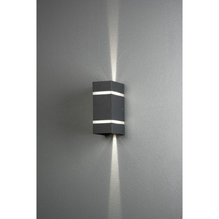 Vägglampa Ute Cremona HP-LED 2x3W Mörkgrå
