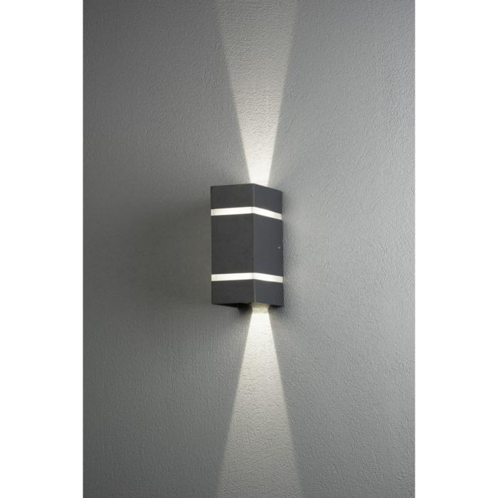 Vägglampa Ute Cremona HP-LED 2x3W Mörkgrå