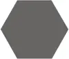 Solid Hexagon Dark Grey 9,7x9,7
