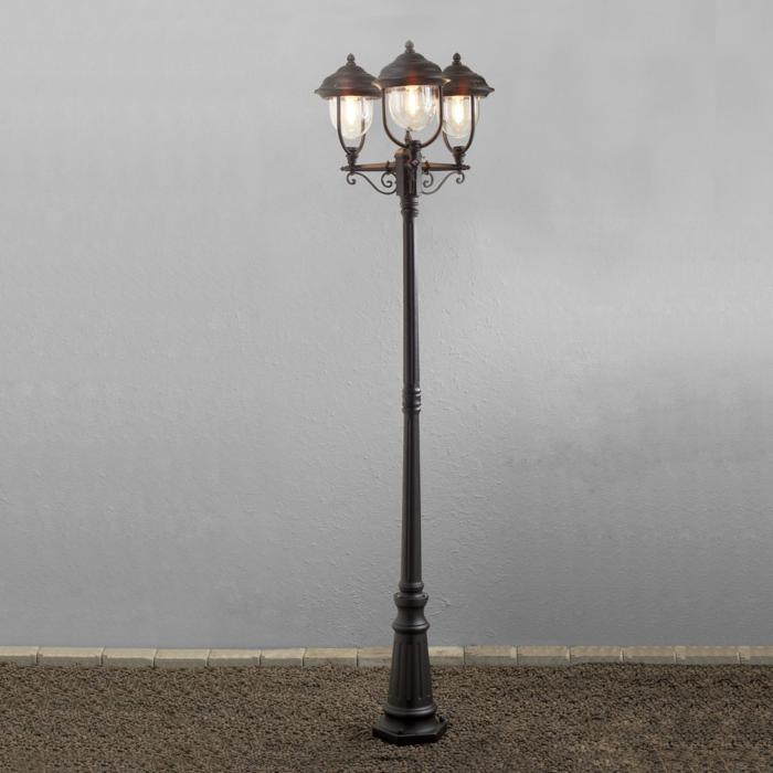Lyktstolpe Parma 3-arm E27 2.18m