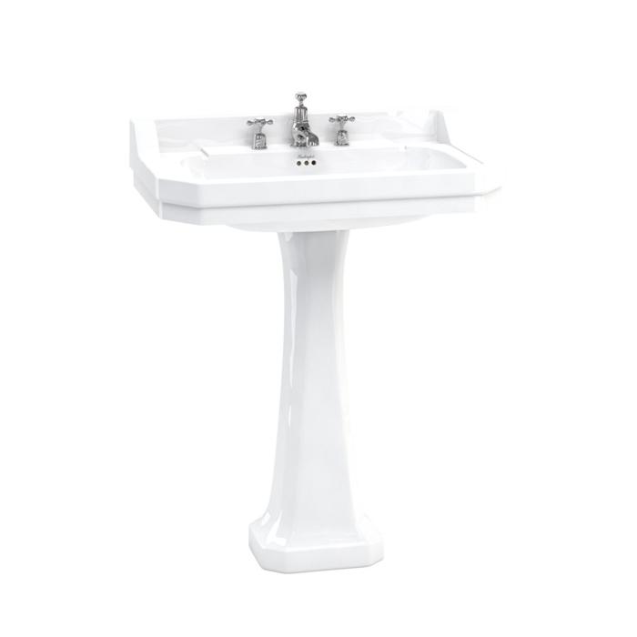 Tvättställ Edwardian 80 cm 3 Blandarhål med Classic Piedestal