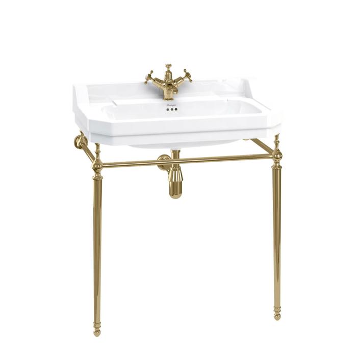 Tvättställ Edwardian 80 cm 3 Blandarhål med Ställning