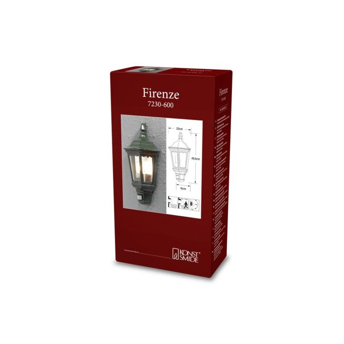 Vägglampa Ute Firenze Sensor E27