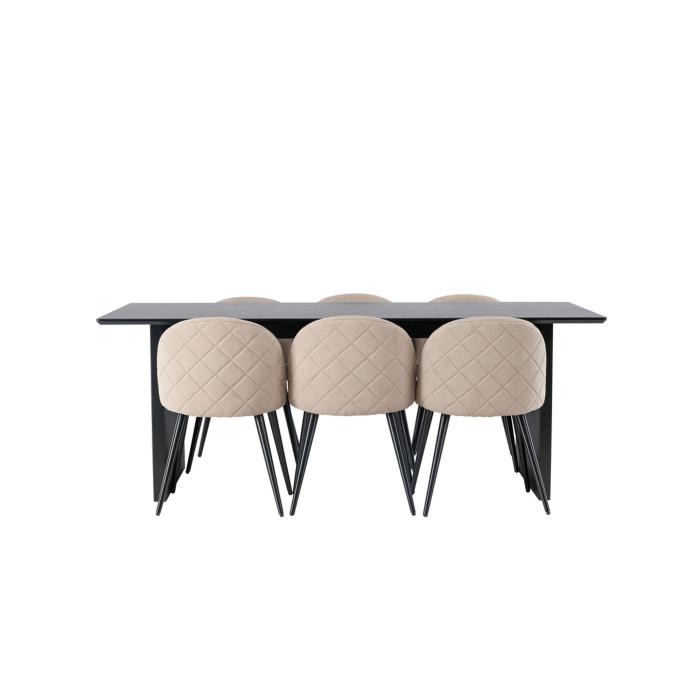 Rektangulär matgrupp Vail, Velvet