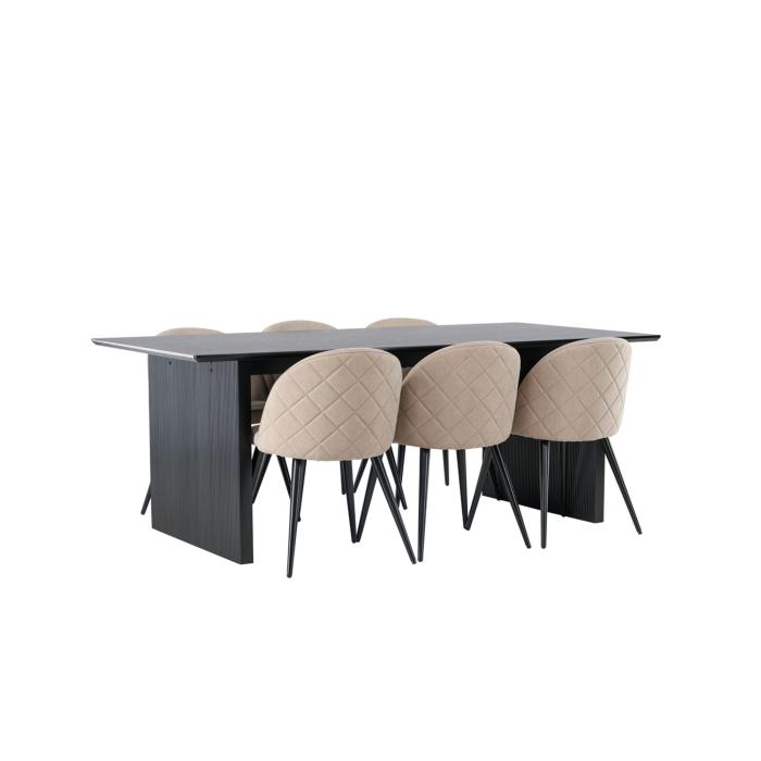 Rektangulär matgrupp Vail, Velvet