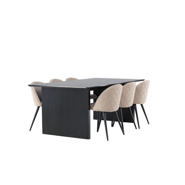 Rektangulär matgrupp Vail, Velvet