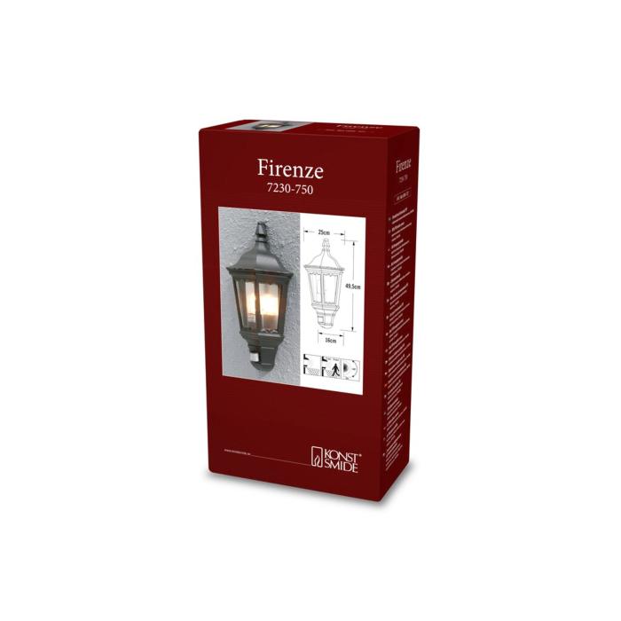 Vägglampa Ute Firenze Sensor E27