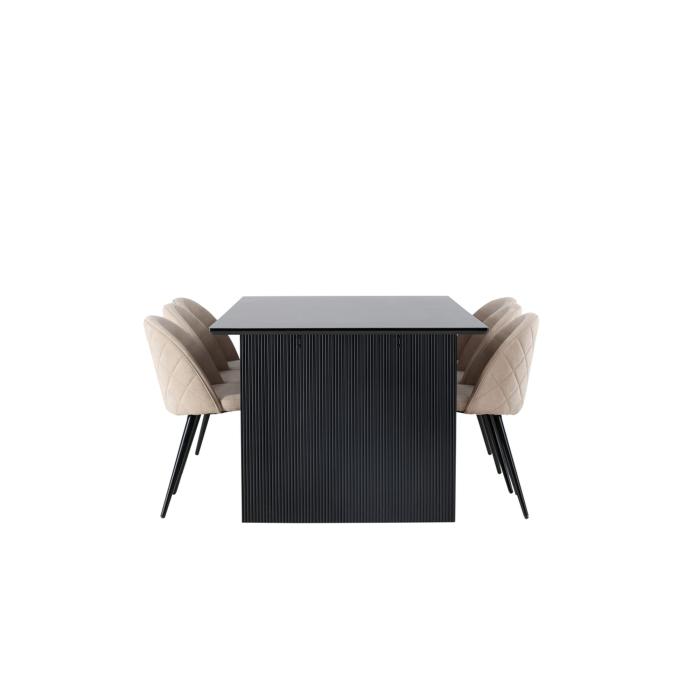Rektangulär matgrupp Vail, Velvet