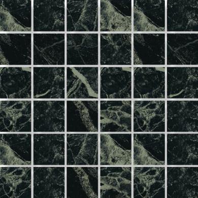 Mosaik Marble Dark Green Polerad 4,8x4,8