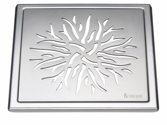 Golvbrunnsil Outline Rostfritt Stål, Mönster: Krona