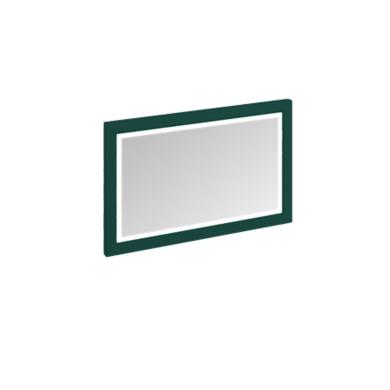 Spegel med LED-belysning 120 cm f&auml;rgad tr&auml;ram