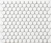 Mosaik Hexa Vit Matt 2,3x2,5