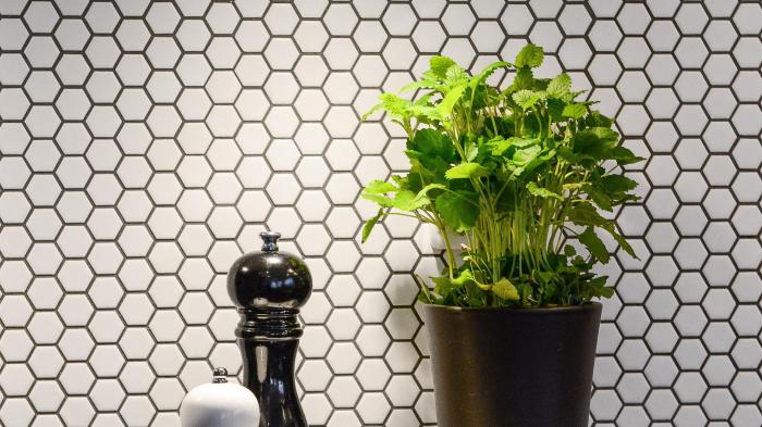 Mosaik Hexa Vit Matt 2,3x2,5