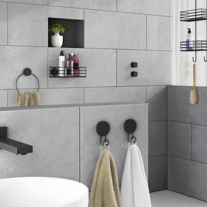 Duschkorg Enkel Självhäftande Rostfritt Stål