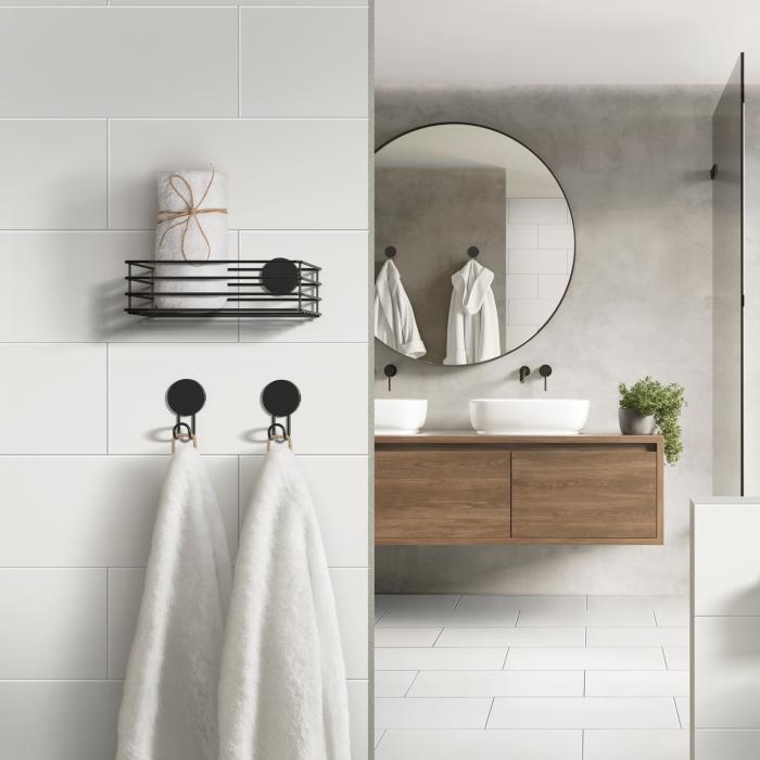 Duschkorg Enkel Självhäftande Rostfritt Stål