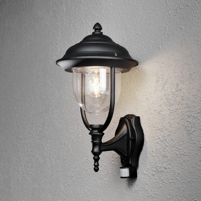 Vägglampa Ute Parma E27 Upp PIR Rörelsevakt
