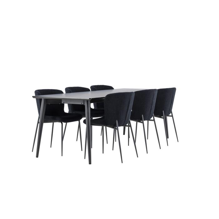 Rektangulär matgrupp Ellis, Modesto