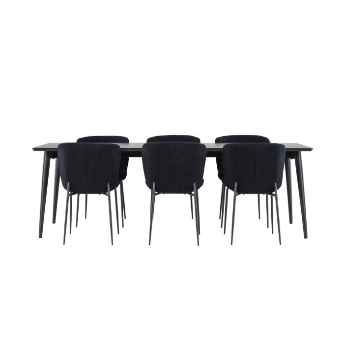 Rektangulär matgrupp Ellis, Modesto