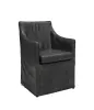 Avignon Matstol i Skinn Vintage Black
