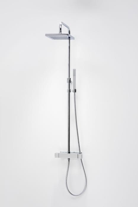 Takduschset Kvadrat 220 med Stonemix Termostatblandare 160cc