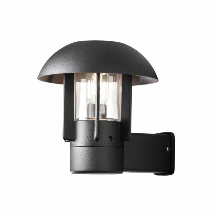 Vägglampa Ute Heimdal E27 Svart/Klar