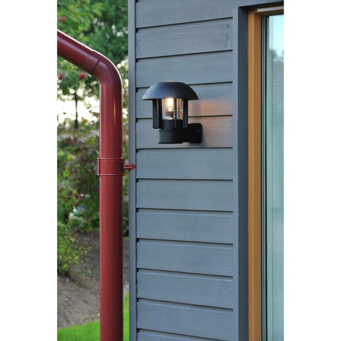 Vägglampa Ute Heimdal E27 Svart/Klar