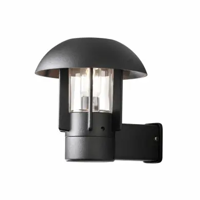 V&auml;gglampa Ute Heimdal E27 Svart/Klar