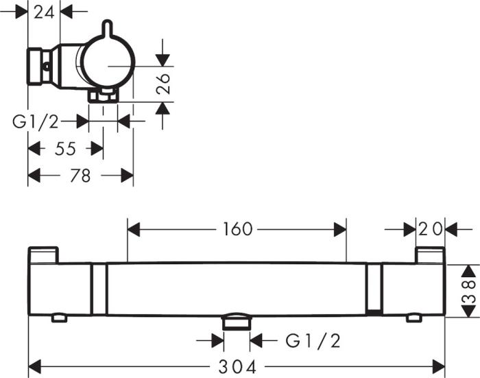 Ecostat Comfort duschtermostat