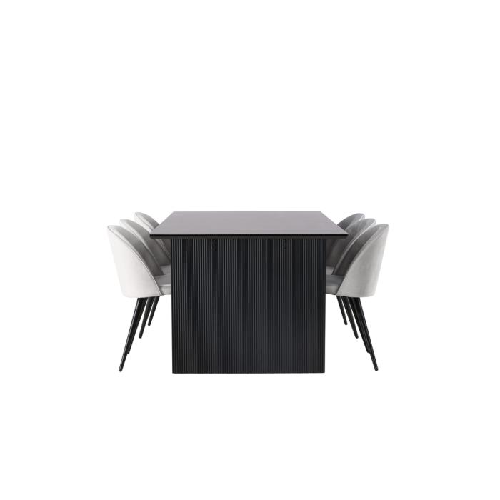 Rektangulär matgrupp Vail, Velvet