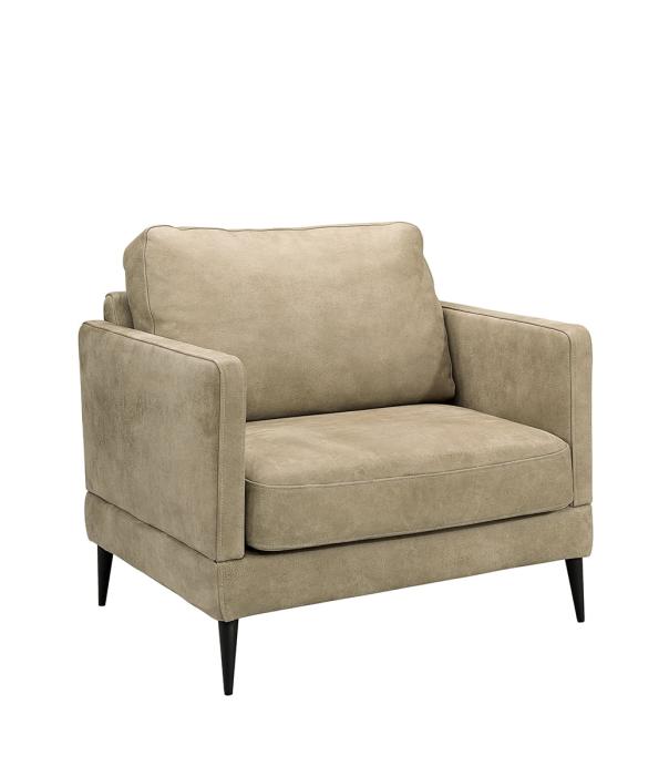 Andorra Skinnfåtölj Nubuck Taupe Leather