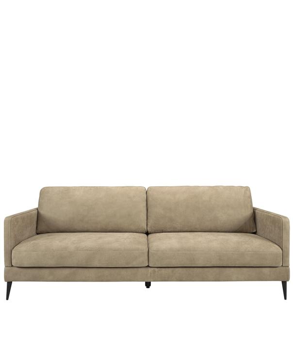 Andorra Skinnsoffa Nubuck Taupe Leather