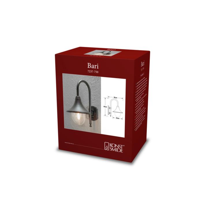 Vägglampa Ute Bari E27 Ner
