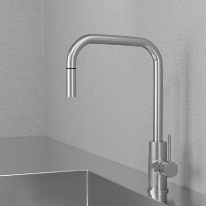 Köksblandare Steel Accent Square D