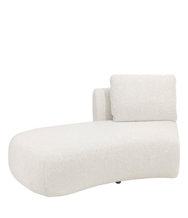 Dixon Modulsoffa 2-sits Rund Öppen Rygg Bouclé Cream