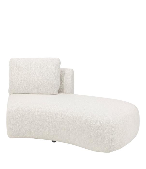 Dixon Modulsoffa 2-sits Rund Öppen Rygg Bouclé Cream