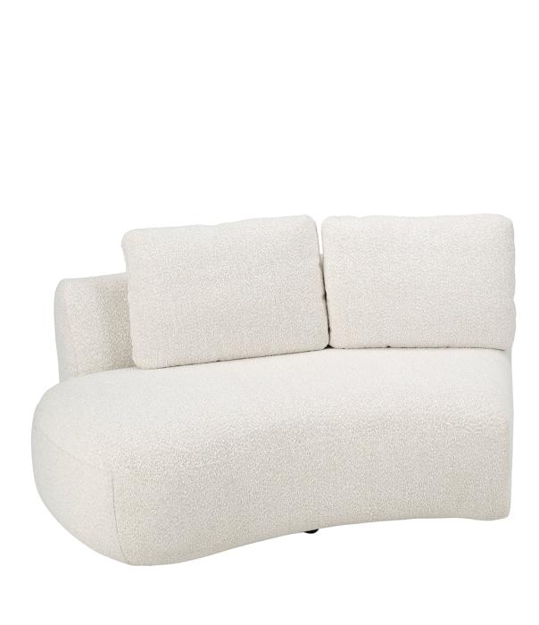 Dixon Modulsoffa 2-sits Rund Bouclé Cream