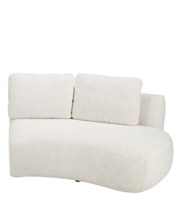 Dixon Modulsoffa 2-sits Rund Bouclé Cream