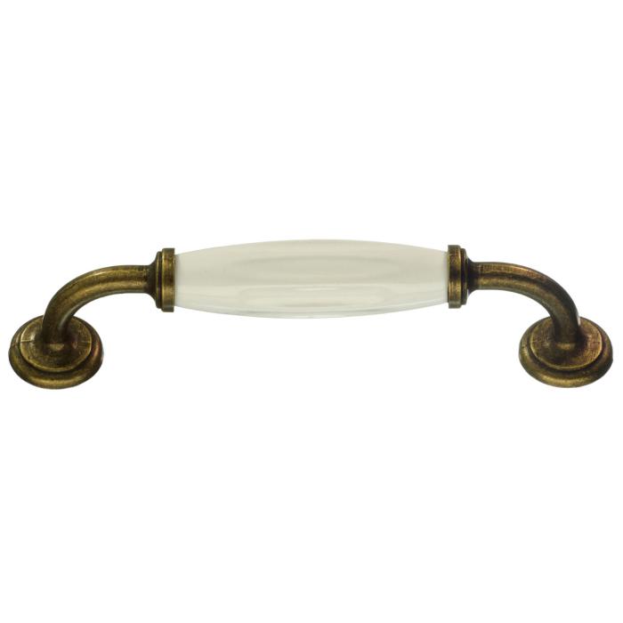 Lådhandtag Vit keramik cc 128 mm